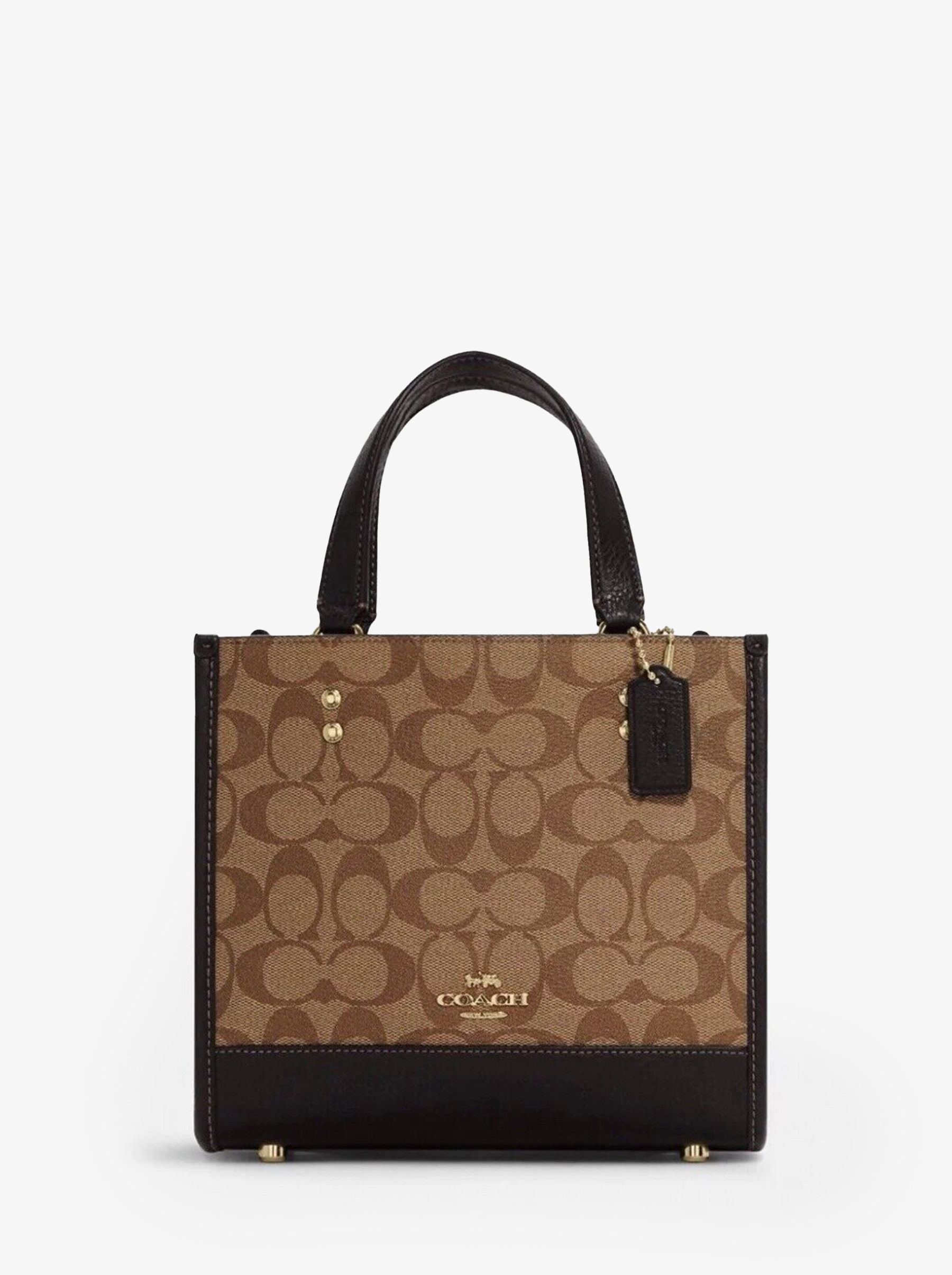 

Сумка женская Coach CH0297 коричневая;черная 23х11х20, Коричневый;черный, CH0297