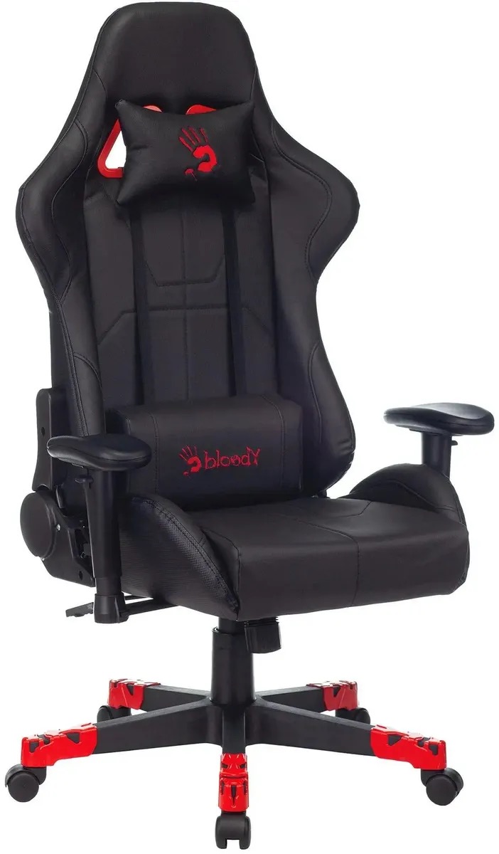 

Кресло игровое A4TECH Bloody GC-550, на колесиках, эко.кожа, черный/красный