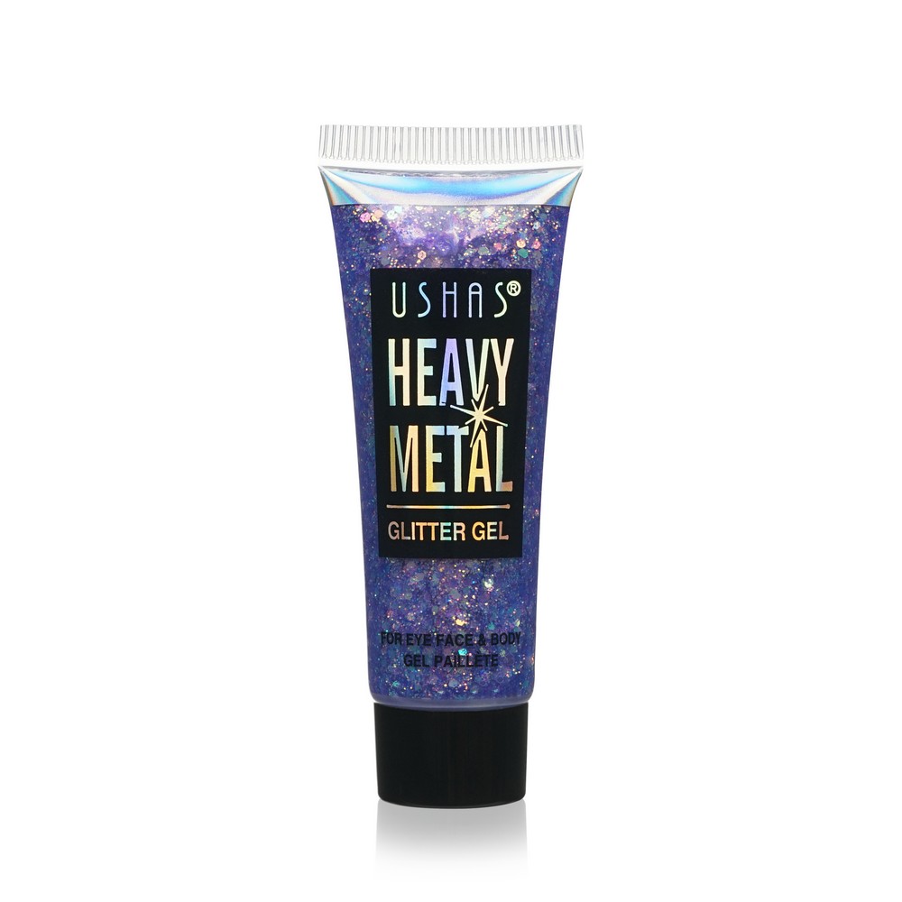 

Глиттер-гель для век USHAS Heavy Metal, Фиолетовый, 20г