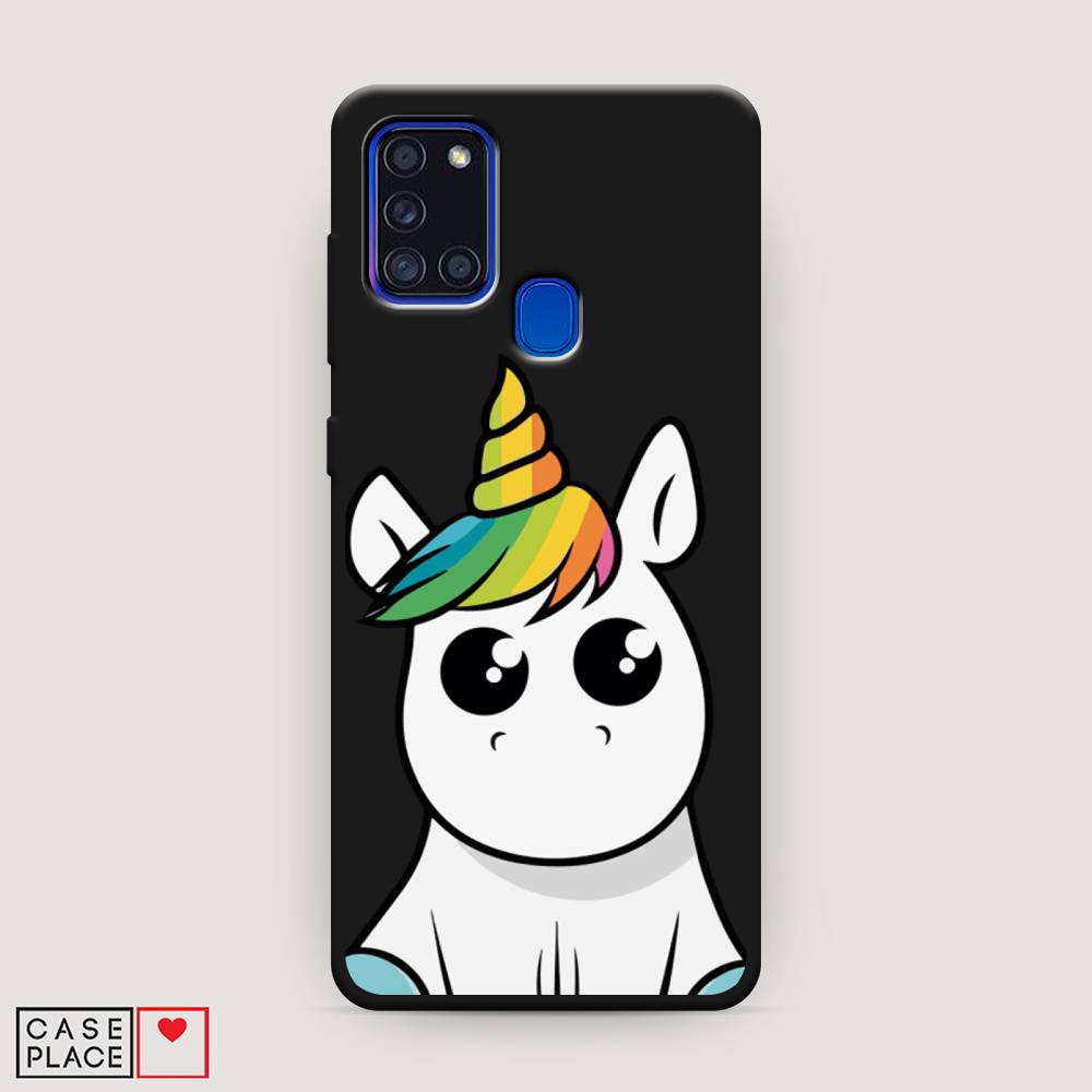 

Матовый силиконовый чехол "Глазастый единорог" на Samsung Galaxy A21s, Глазастый единорог