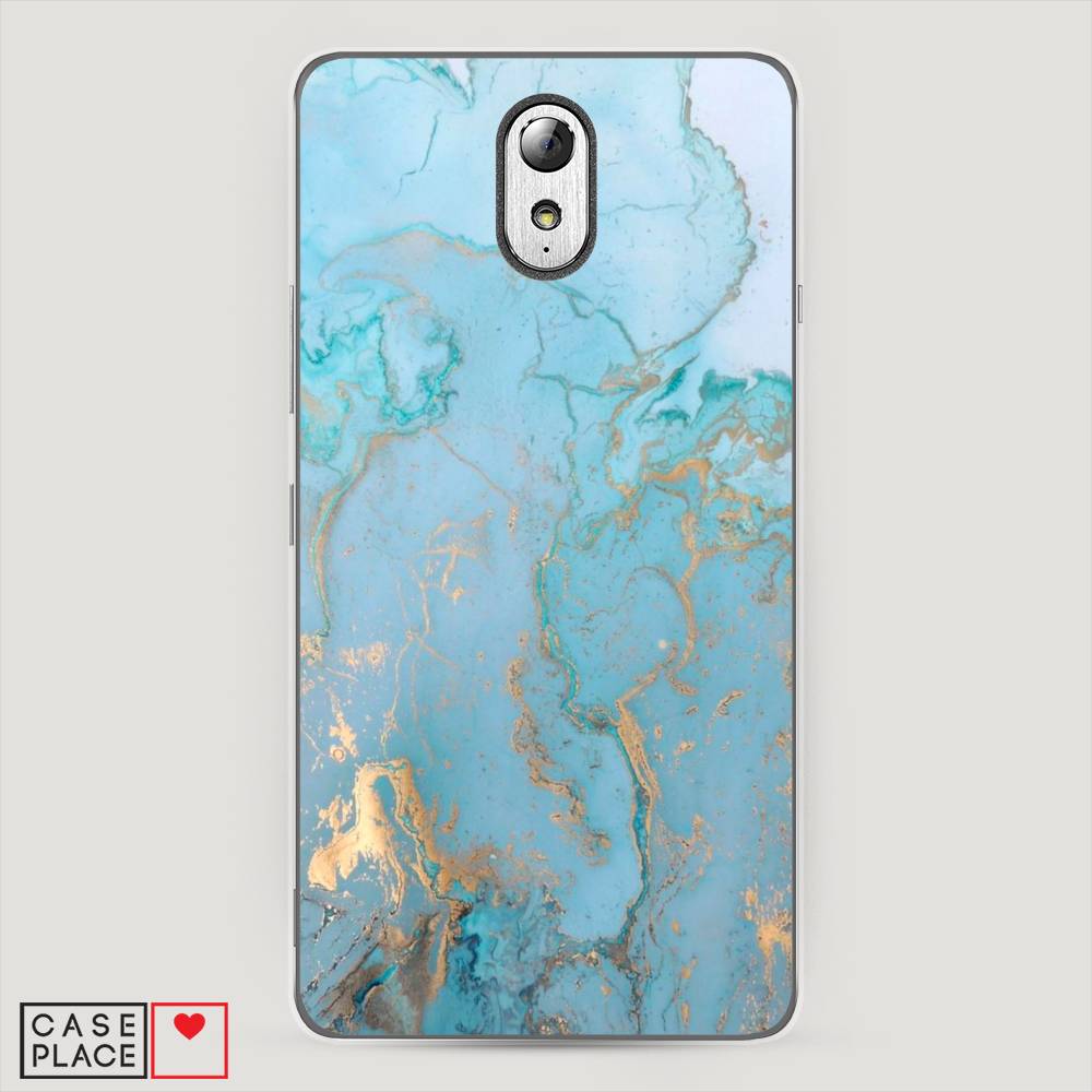 

Чехол Awog на Lenovo Vibe P1m / Леново Vibe P1m "Голубой мрамор рисунок", 111350-3