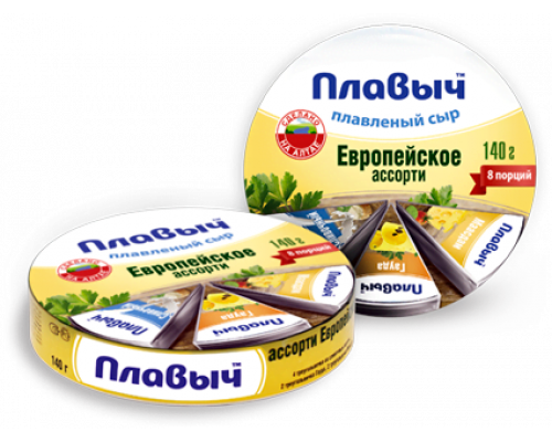 

Плавленый сыр Плавыч Европейское ассорти Сегменты 50% 140 г