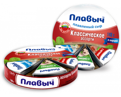 

Плавленый сыр Плавыч Классическое ассорти Сегменты 50% 140 г
