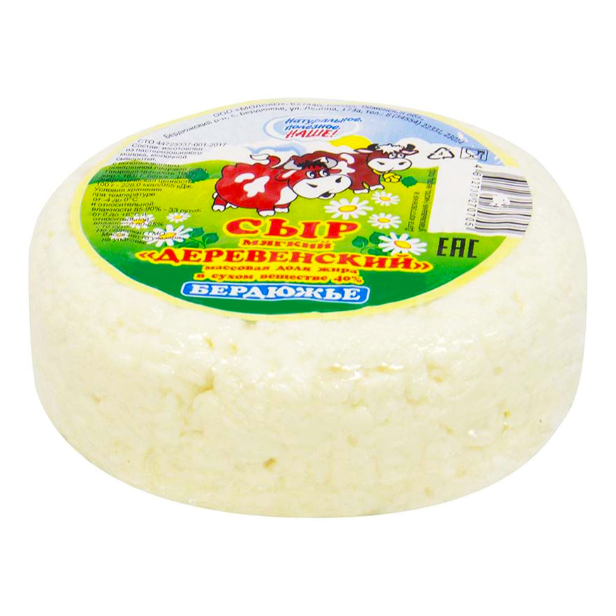 

Сыр мягкий Деревенский 40% +-500 г