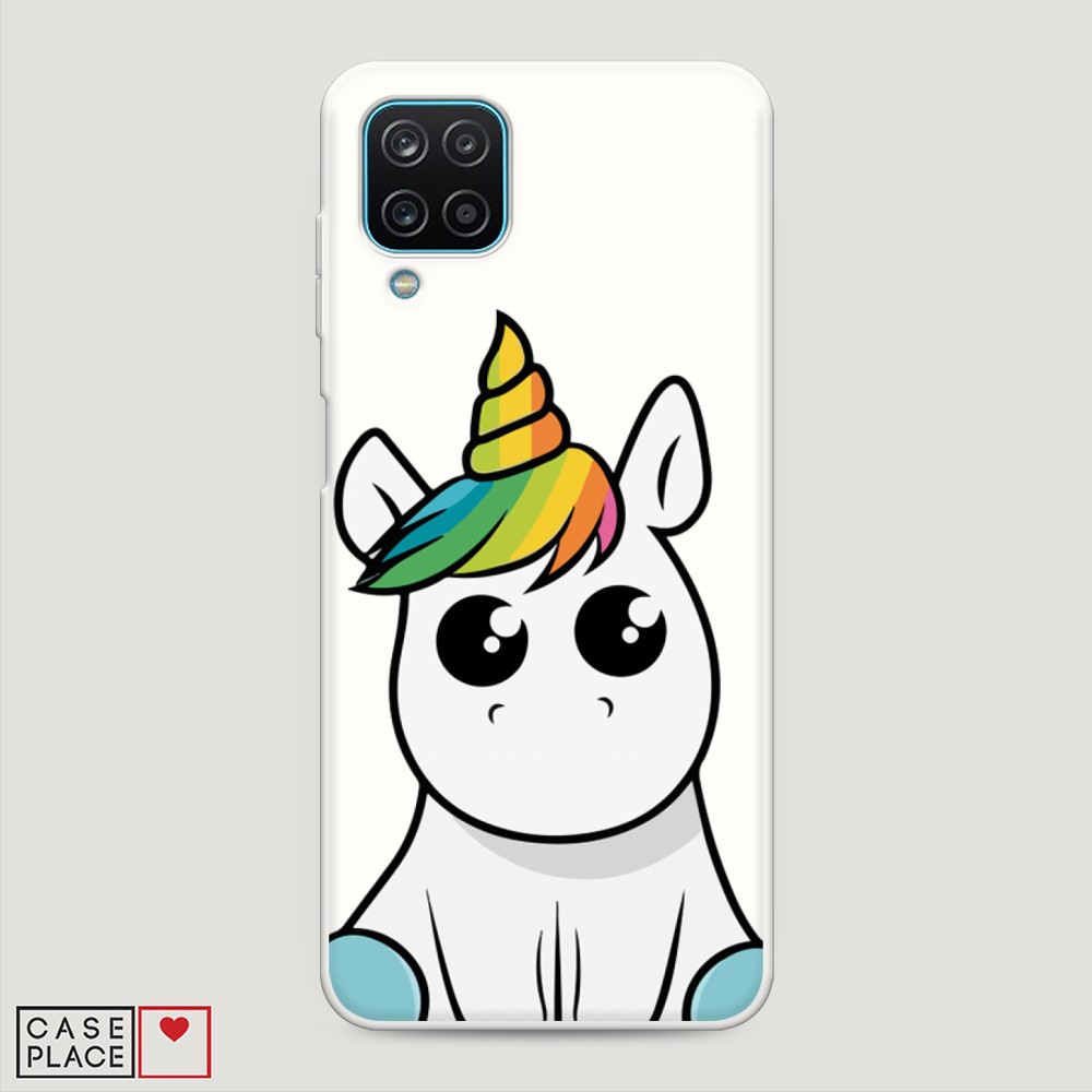 

Матовый силиконовый чехол "Глазастый единорог" на Samsung Galaxy A12, Глазастый единорог