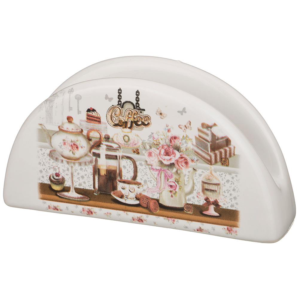 

Салфетница "Coffee" 13,5x4 см. высота 7 см. Agness_358-902, 358-902
