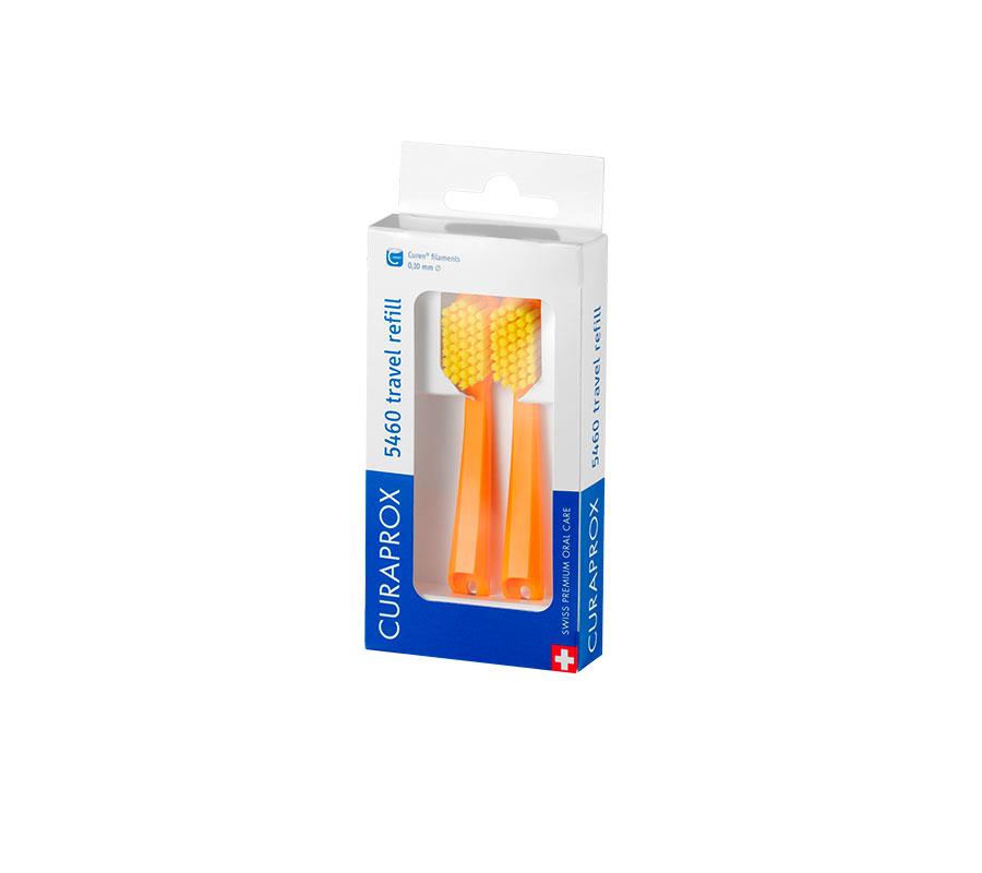 Набор зубных щеток CURAPROX CS 5460 сменных, для дорожного набора, оранжевые