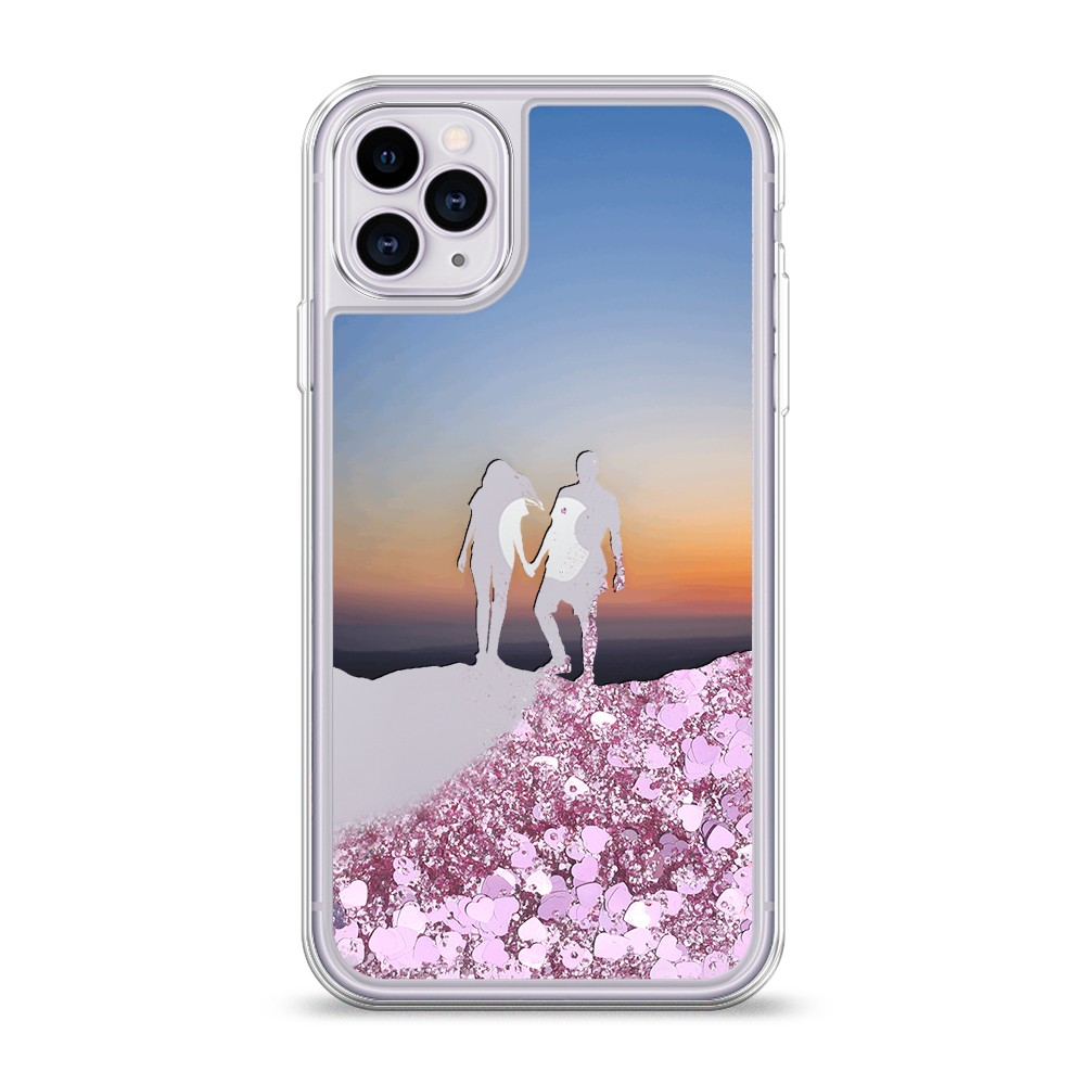 

Жидкий чехол с блестками "Пара на краю света" на Apple iPhone 11 Pro, 12394-1