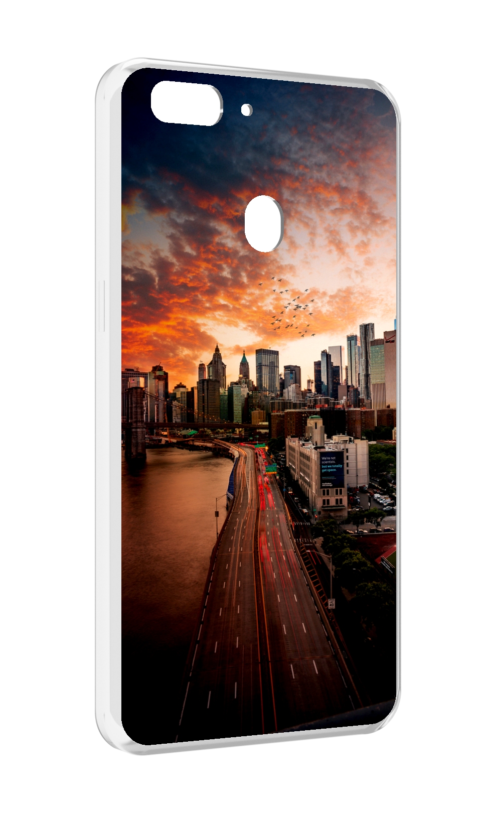 

Чехол MyPads американский город фото для Oppo Realme 2, Прозрачный, Tocco