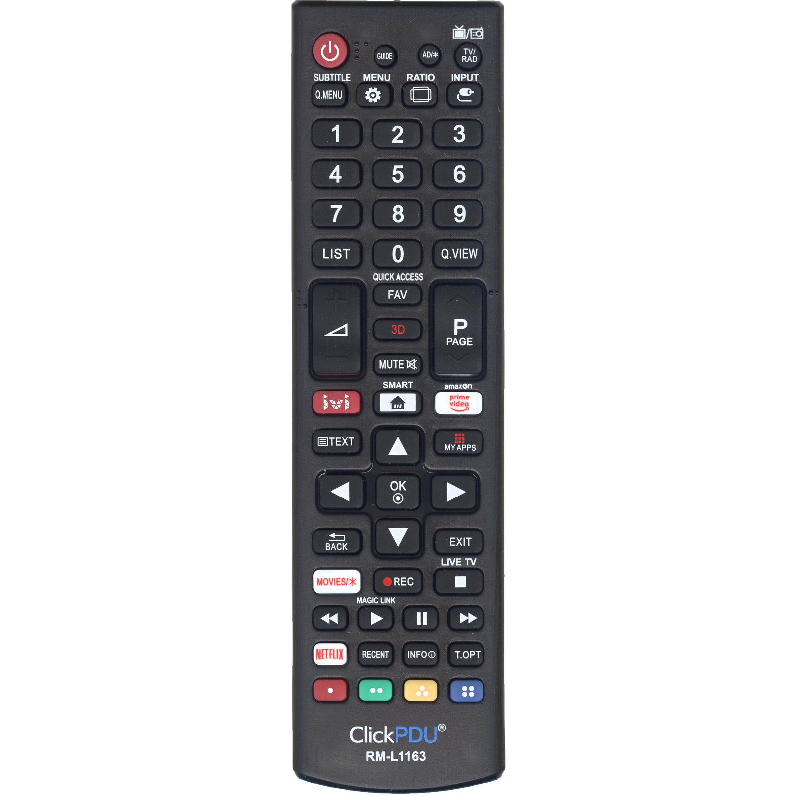 Пульт универсальный ClickPdu RM-L1162 (HOD814) для телевизоров LG