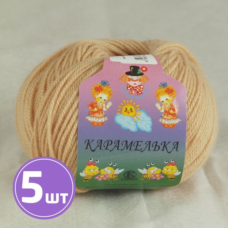 

Пряжа Камтекс Карамелька 006, светло-бежевый, 5 шт по 50 г