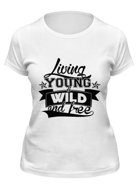 

Футболка женская Printio Young, wild and free белая S, Белый, Young, wild and free