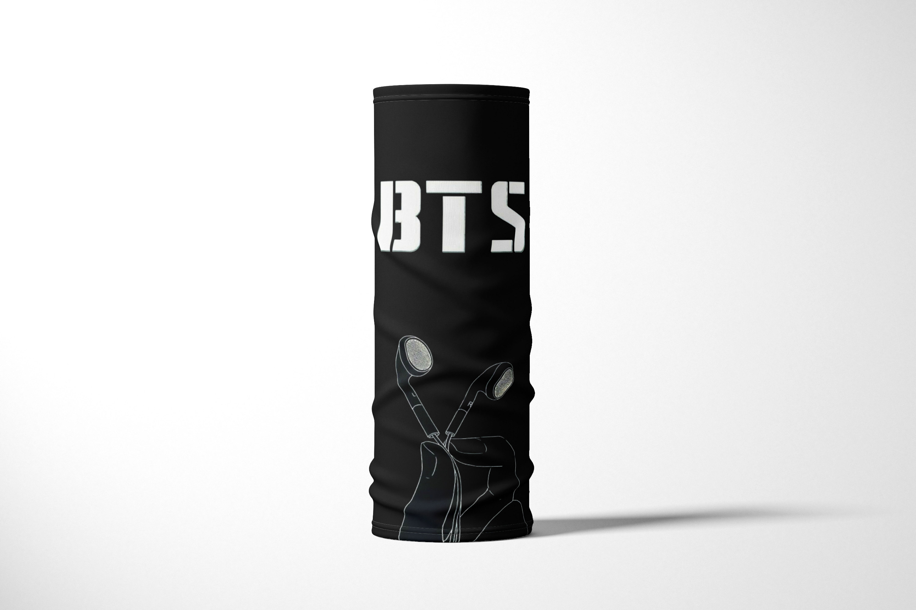 

Бандана / Бафф / Снуд-трансформер / K pop / BTS BTSнаушники в руке, Черный;белый, BBuffVM_VM1812887
