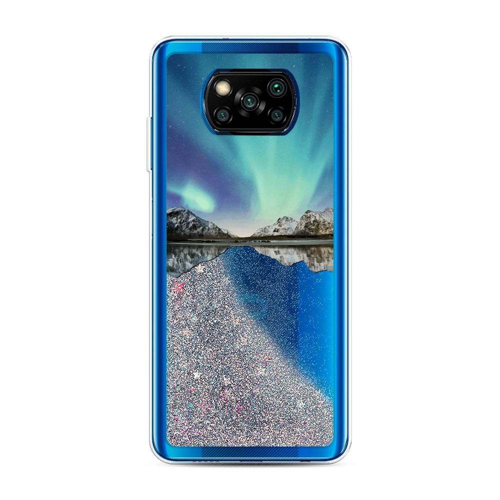 

Чехол Awog на Poco X3/X3 Pro "Горное озеро и сияние", Разноцветный, 39291-1