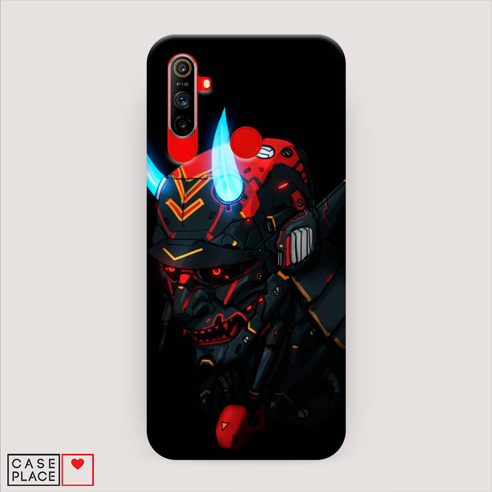 

Пластиковый чехол "Неоновый самурай" на Realme C3, 253020-5