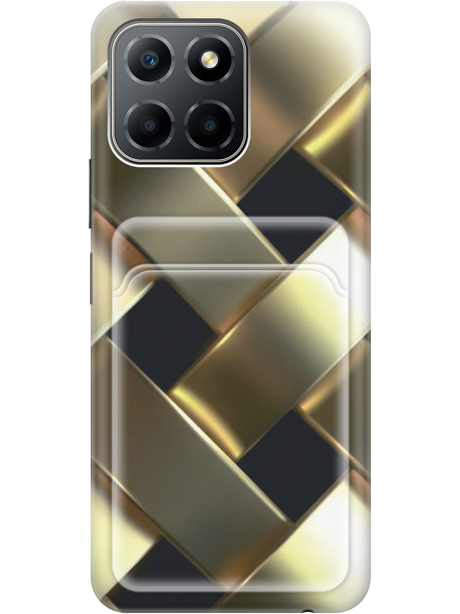 

Силиконовый чехол на Honor X6 / X8 5G с рисунком "Золотистое плетение", Золотистый;черный, 20011982