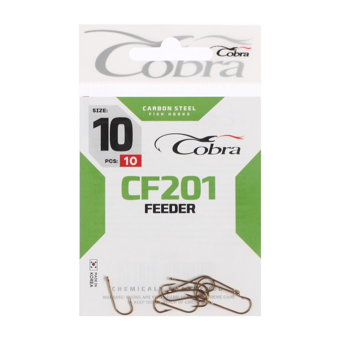 

Крючки Cobra FEEDER, серия CF201, № 10 10 шт.