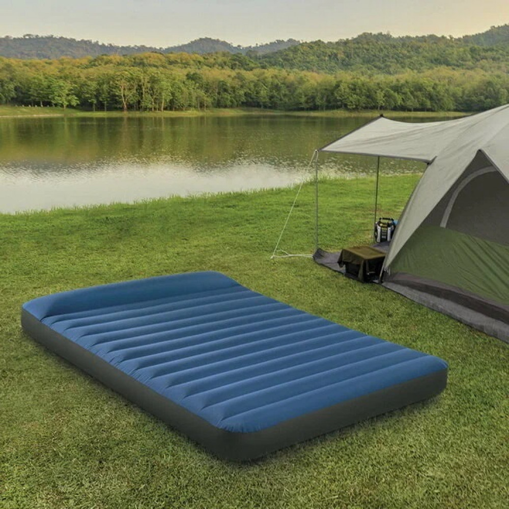 Полуторный надувной матрас Intex 64012 Truaire Outdoor Camping насос 137х191х22см 11940₽