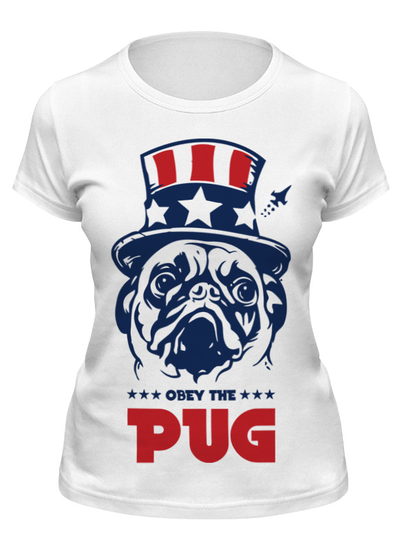 

Толстовка унисекс Printio Мопс президент (obey pug) белая 2XL, Белый, Мопс президент (obey pug)