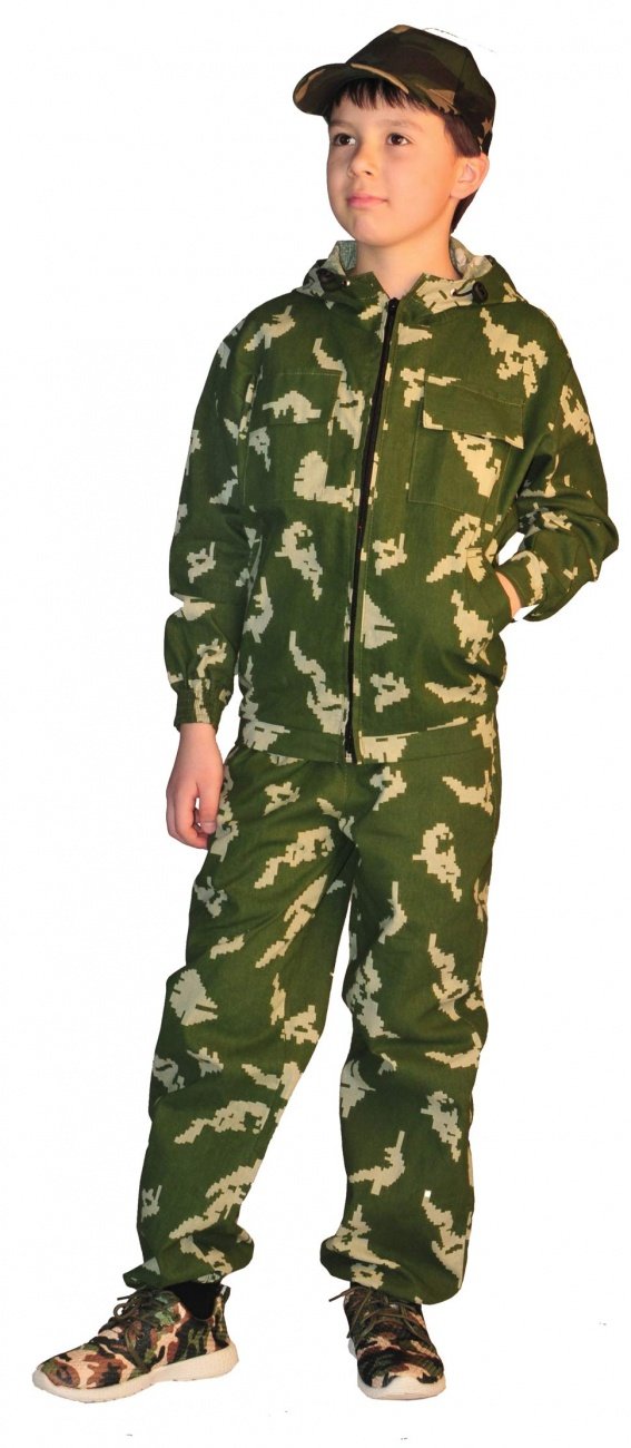 

Костюм детский "Маскхалат" тк.сорочечная, пл.140гр., КОСДЕТ122, Зеленый, Маскхалат