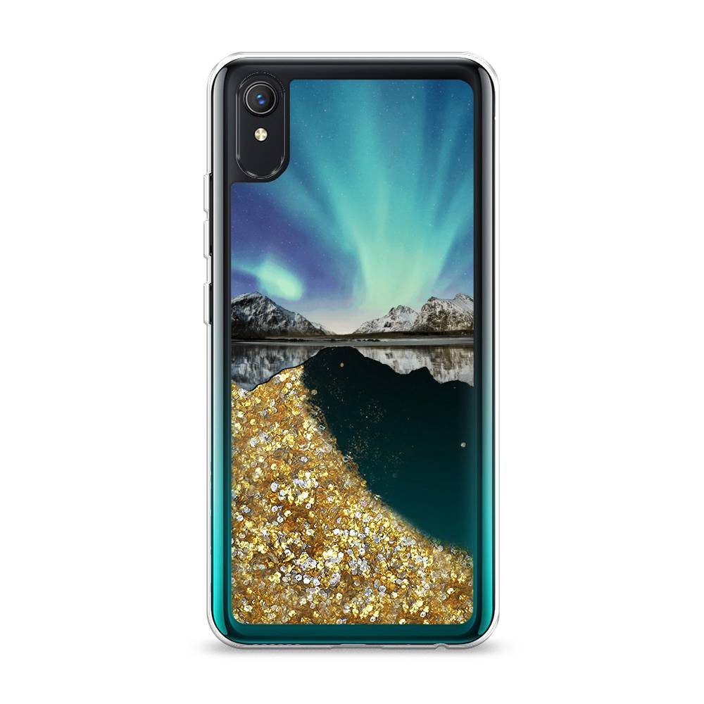 

Жидкий чехол с блестками "Горное озеро и сияние" на Vivo Y1s, 263290-1
