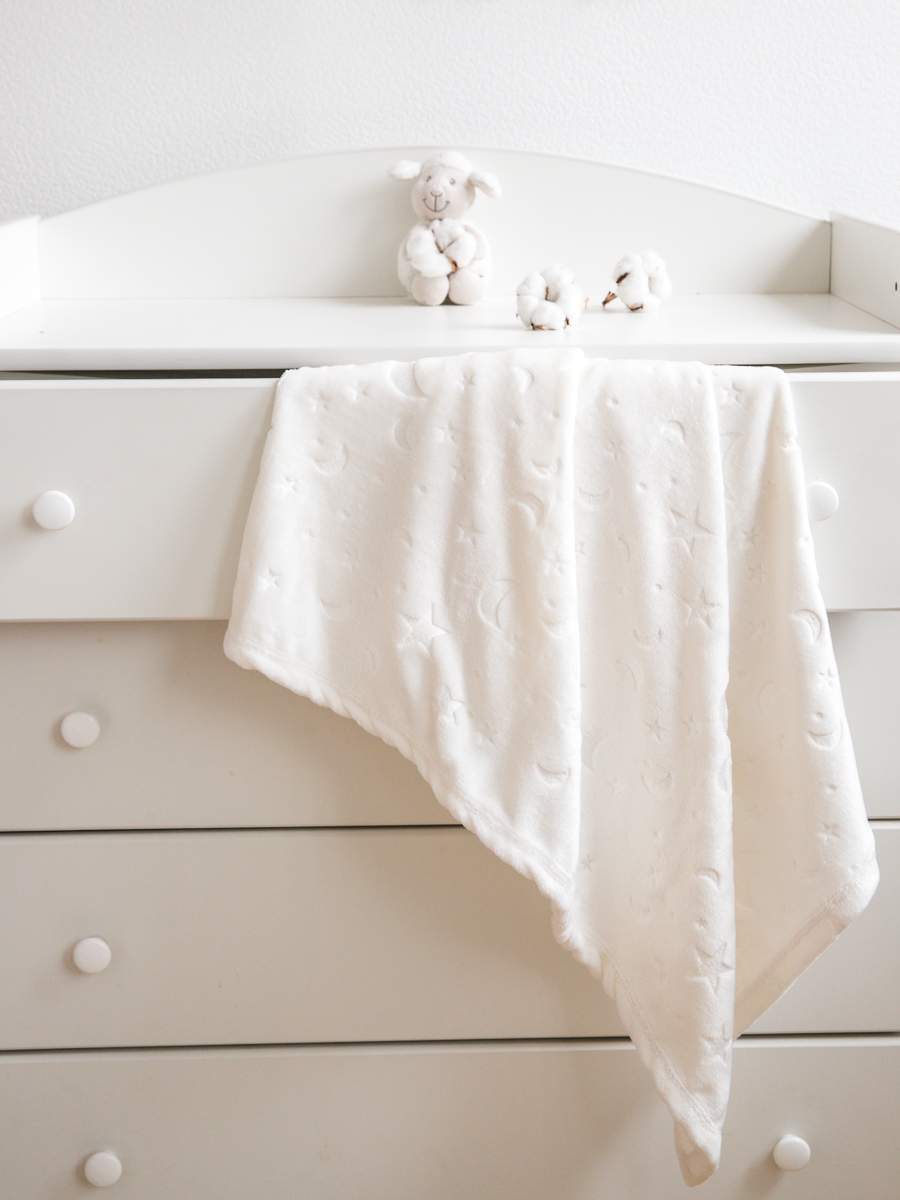 

Плед детский Baby Nice 100х118 см, Луны, Белый, BabyBaby
