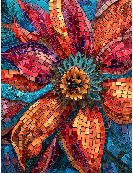 

Алмазная мозаика без подрамника Цветок, 25x20 см, 40 цветов, 85556, РА-832