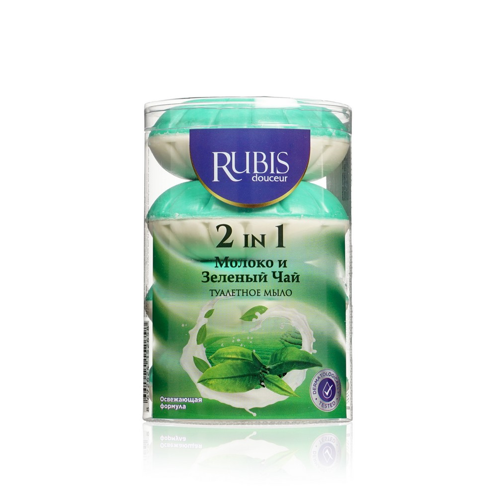 Мыло туалетное Rubis Milk & Green Tea 4х110г мыло туалетное rubis milk