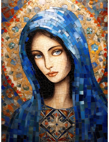 

Алмазная мозаика на подрамнике Святая, 70x50 см, 50 цветов, 85538, ПРА-830