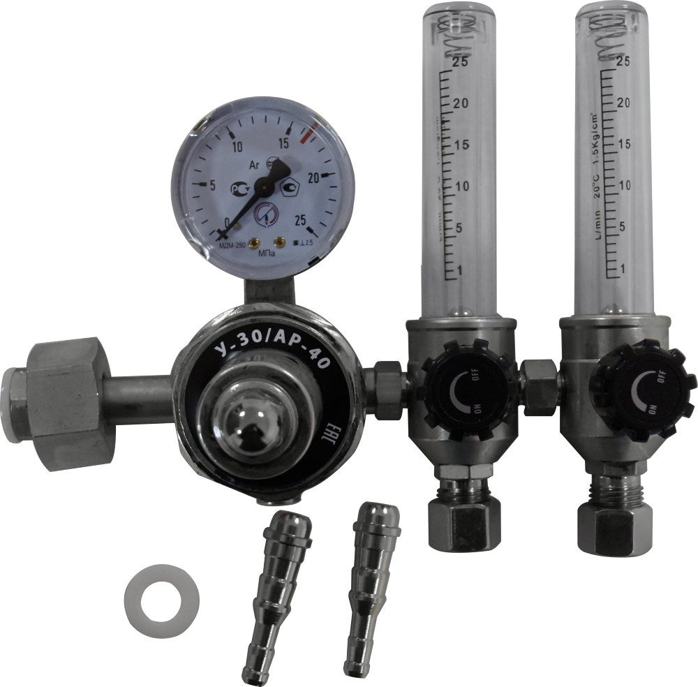 Регулятор углекислотный/аргоновый BRIMA У-30/АР-40 с двумя ротаметрами аргоновый углекислотный регулятор foxweld
