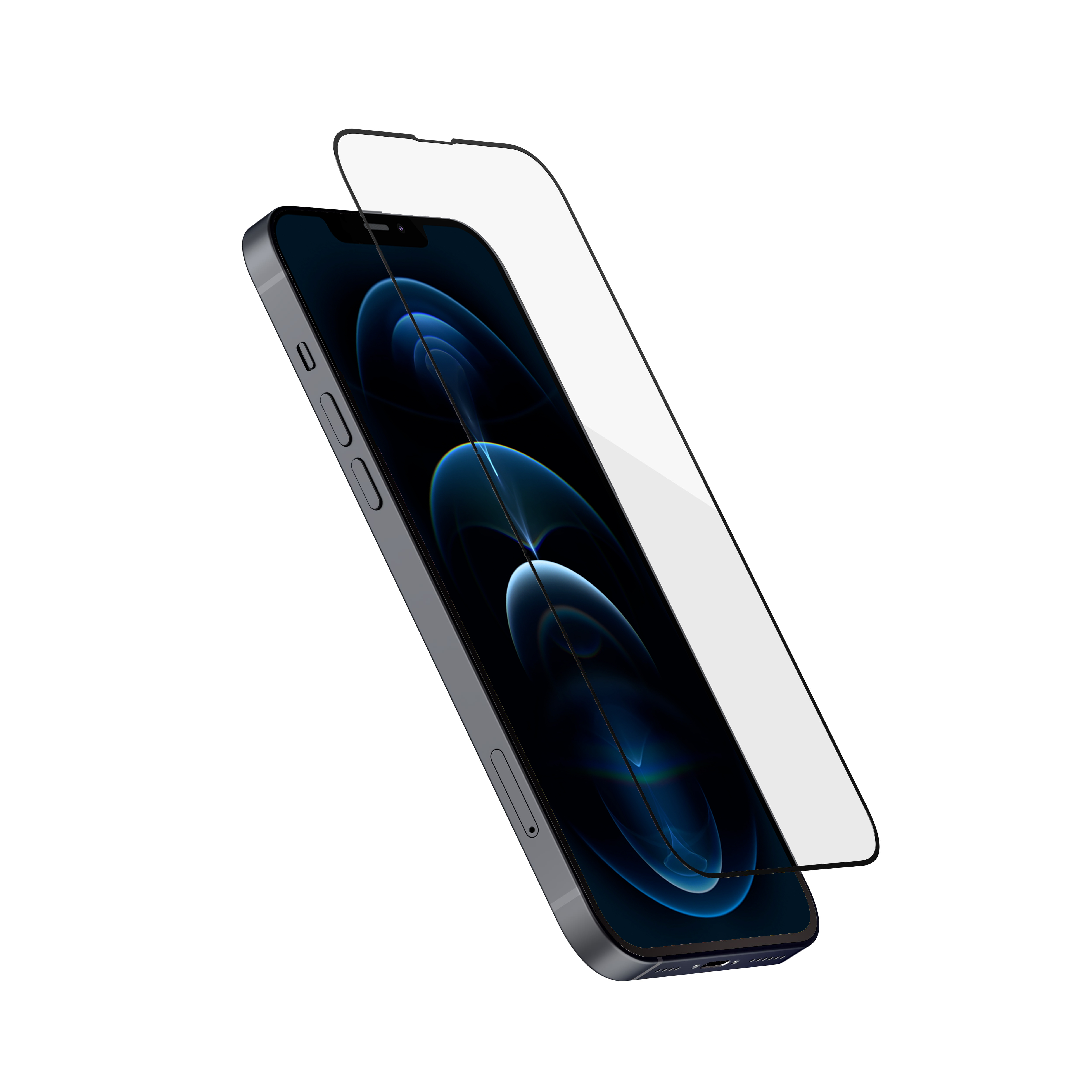 Защитное стекло Rocket Edge 3D Cover для iPhone 12|12Pro, чёрная рамка, 0,3мм