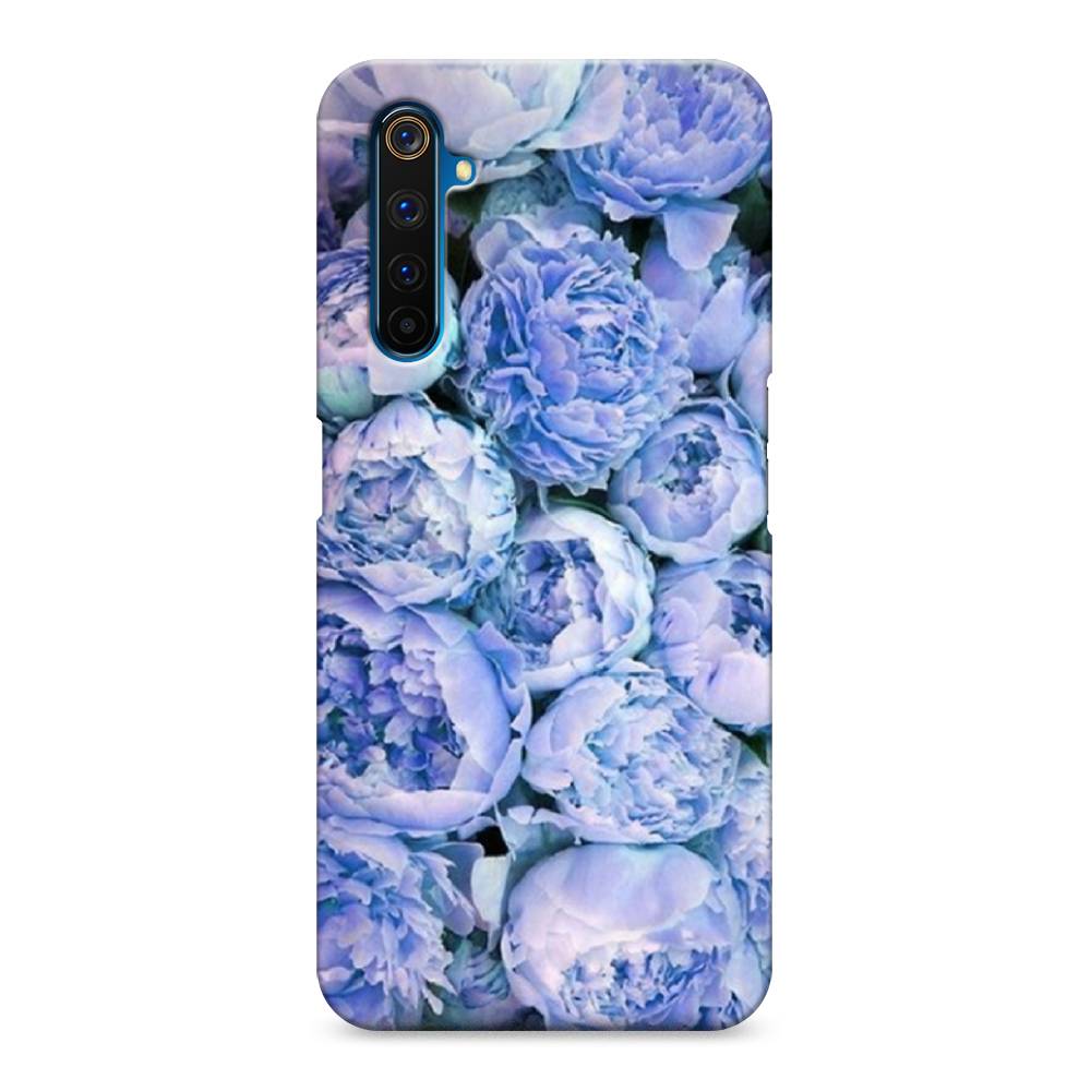 

Пластиковый чехол "Пионы голубые" на Realme 6 Pro, 252820-6