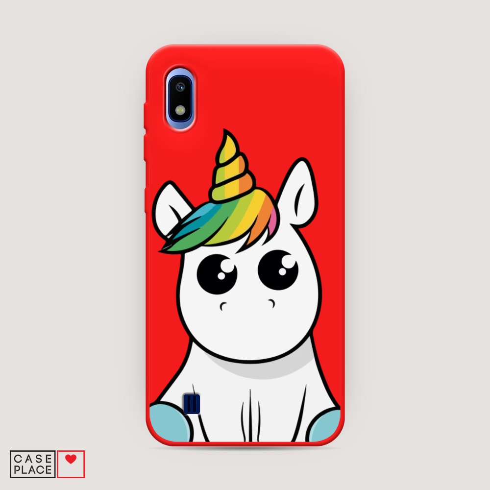 

Матовый силиконовый чехол "Глазастый единорог" на Samsung Galaxy A10, Глазастый единорог