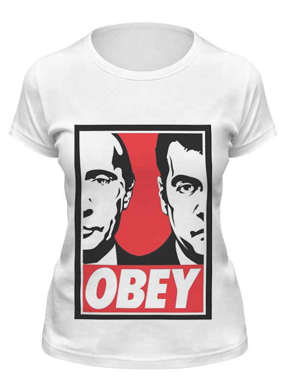 

Футболка женская Printio Obey белая S, Белый, Obey