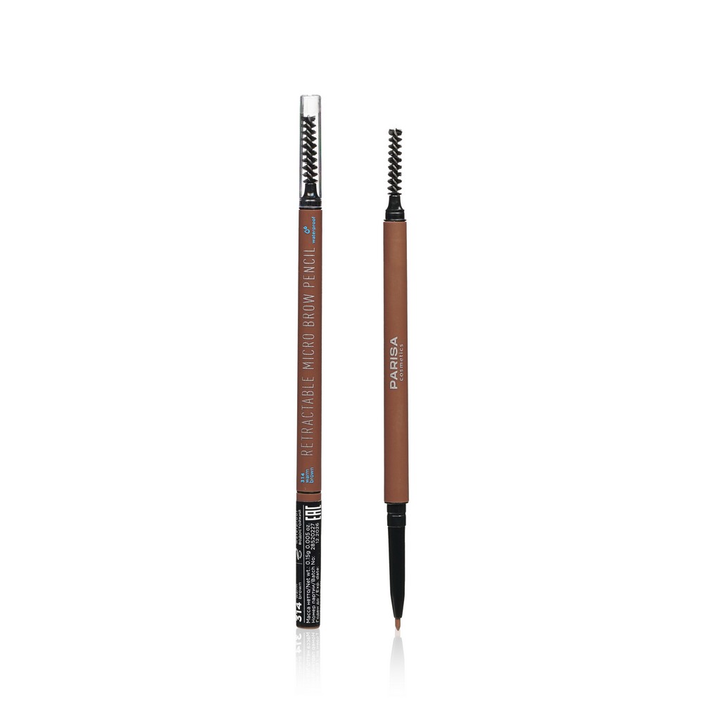 Карандаш для бровей Parisa Cosmetics Retractable тон 314 Тепло-коричневый 0,15 г