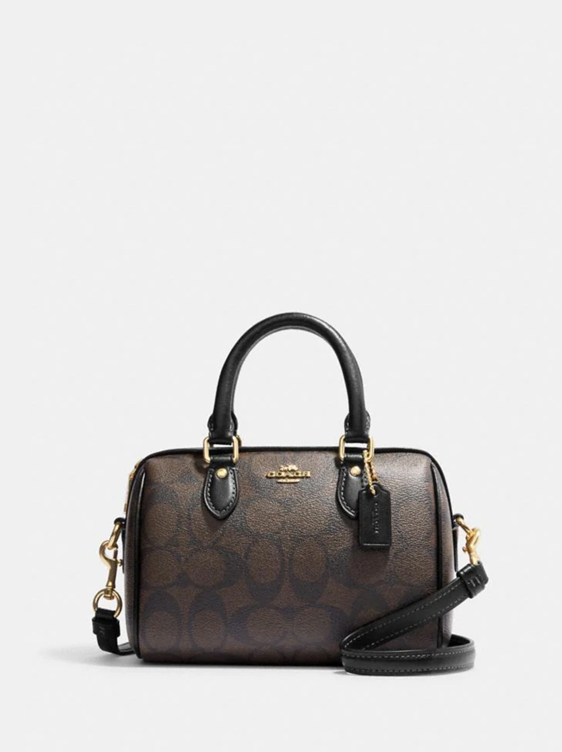 

Сумка женская Coach CH0264 коричневая;черная 12x10x18, Коричневый;черный, CH0264