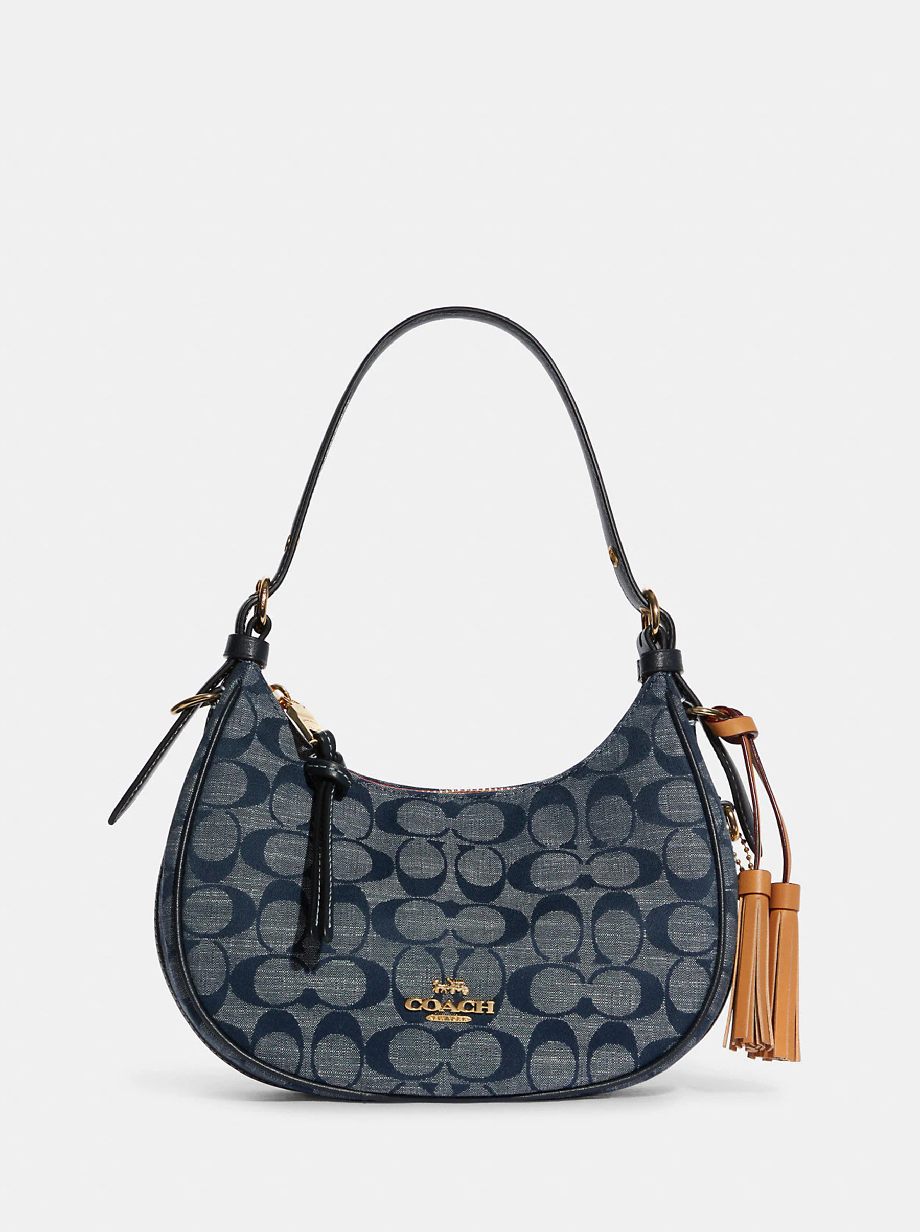 

Сумка женская Coach CH0089 темно-синяя 18x21x8, Синий, CH0089