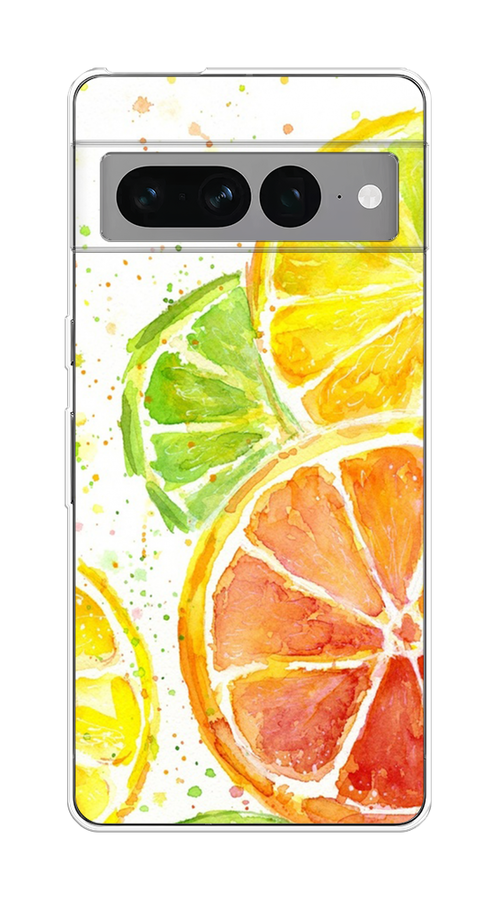 

Чехол на Google Pixel 7 Pro "Цитрусовые", Белый;желтый;красный;зеленый, 271350-1