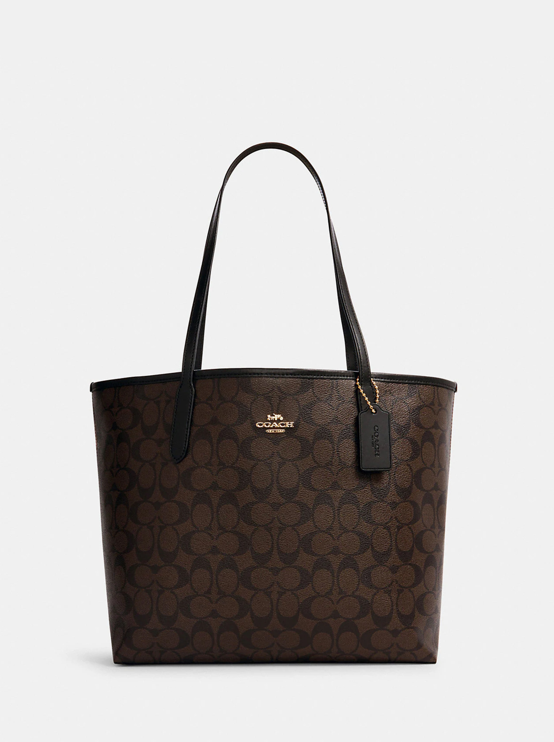 

Сумка женская Coach CH5696 коричневая;золотая;черная 29x16x33, Коричневый;золотистый;черный, CH5696