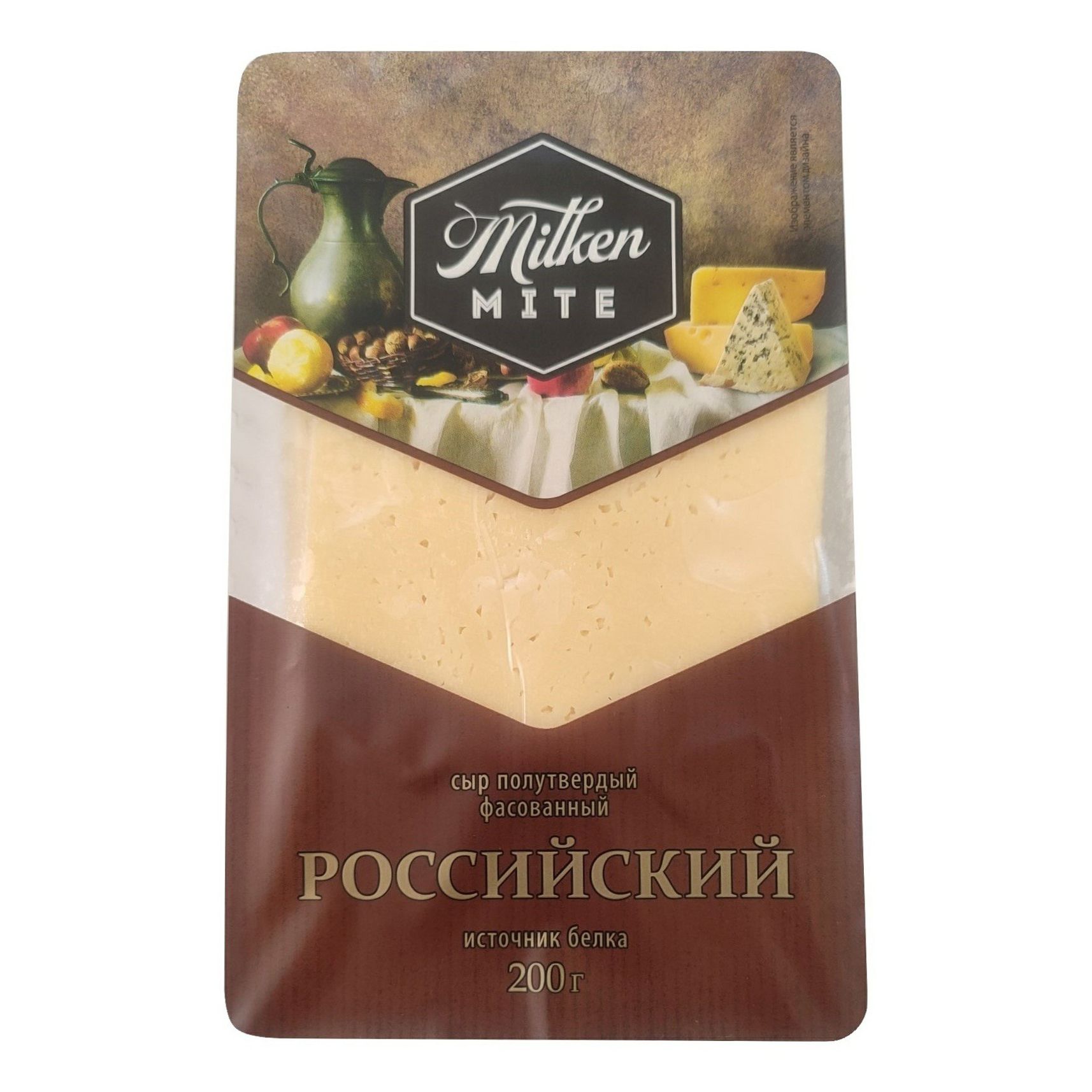 

Сыр полутвердый Milken Mite Российский нарезка 50% 200 г