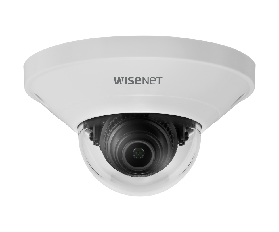 фото Ip камера wisenet qnd-6011 - 2 мп, купольная миниатюрная, объектив 2.8мм