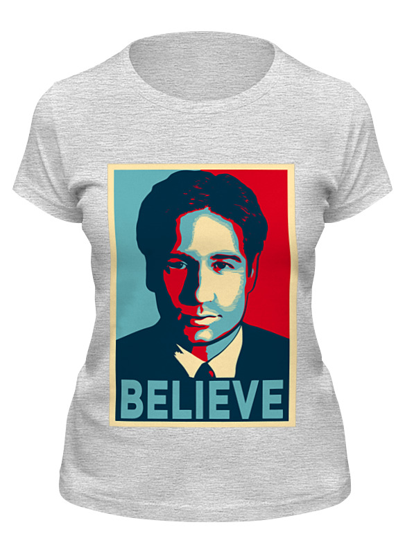 

Футболка женская Printio Дэвид духовны (believe) серая S, Серый, Дэвид духовны (believe)