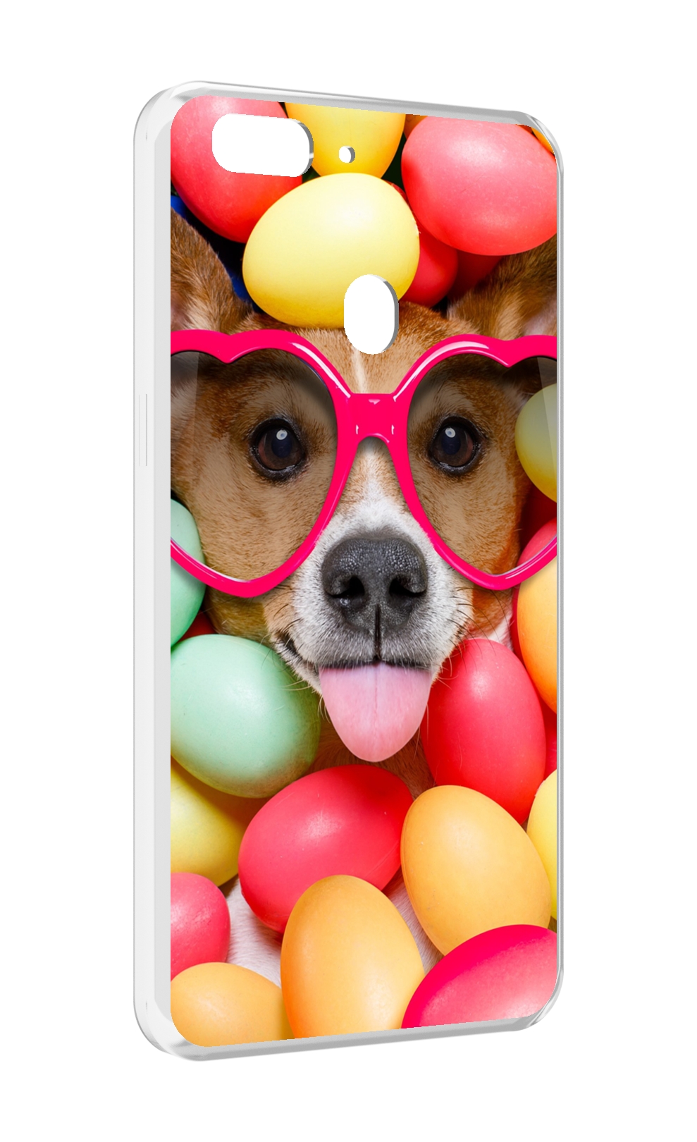 

Чехол MyPads Собака-в-яйцах для Oppo Realme 2, Прозрачный, Tocco