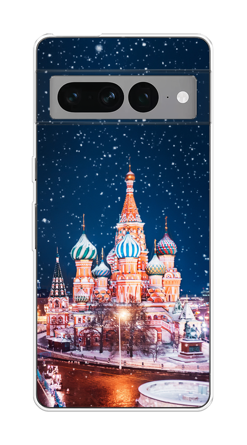 

Чехол на Google Pixel 7 Pro "Москва 1", Коричневый;синий;белый, 271350-1