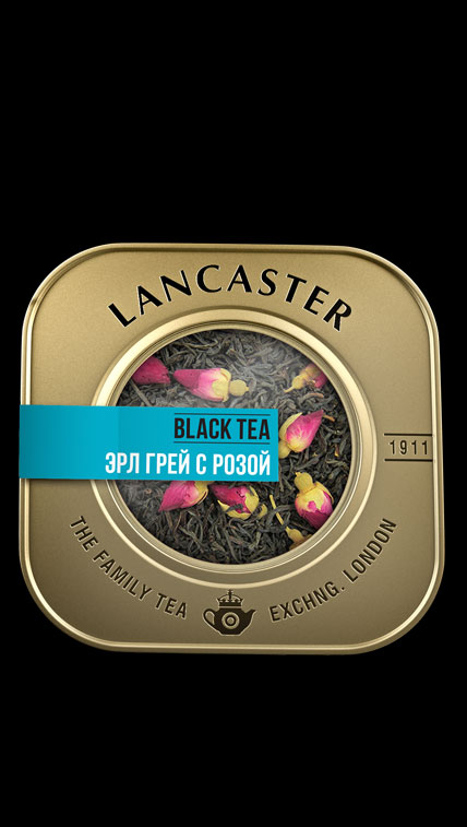 Чай черный Lancaster бергамот-лепестки василька и розы+горький шоколад Bucheron клюква 75г