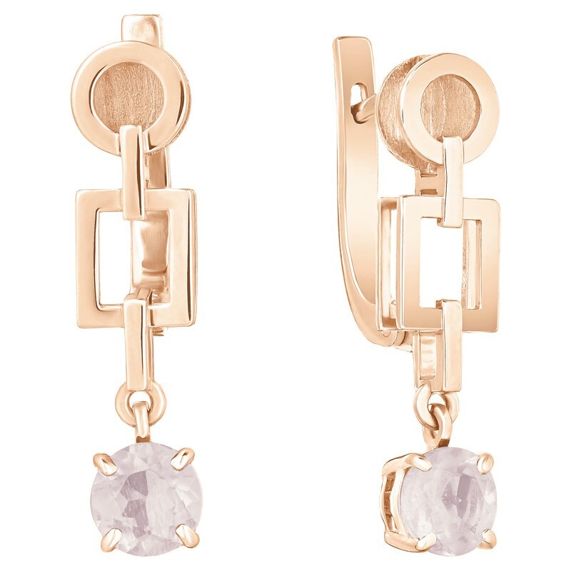 

Серьги из серебра с кварцем LAZURIT-ONLINE 7793RG, 7793RG