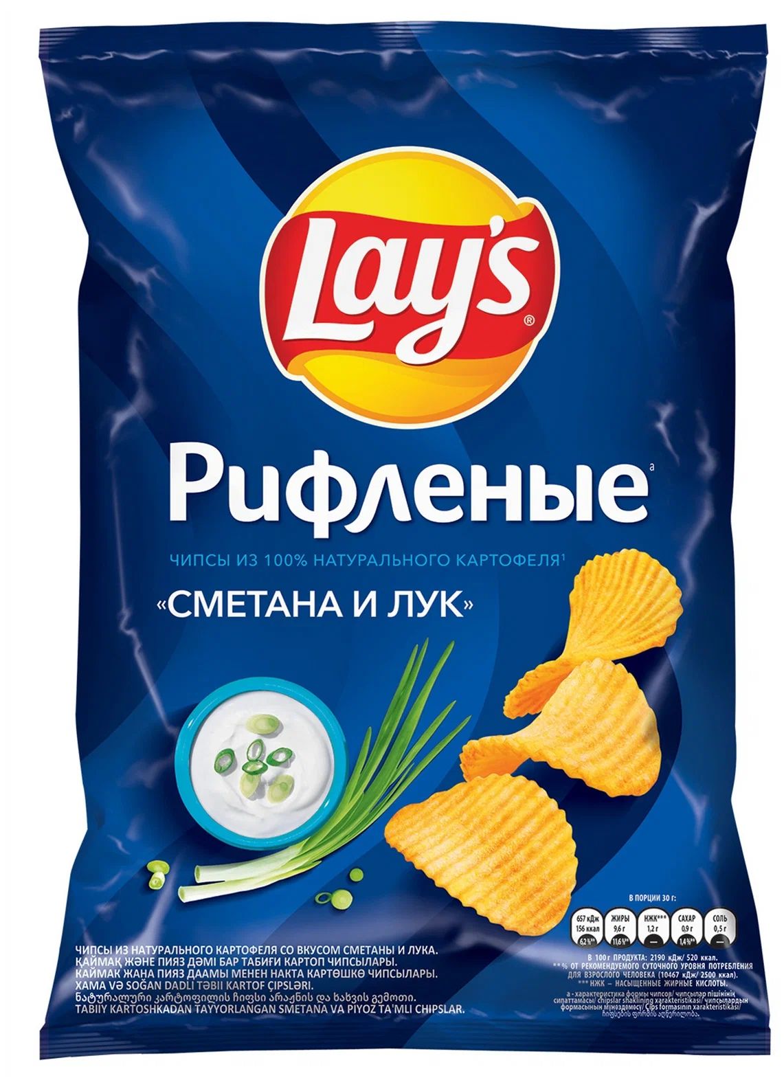 

Картофельные чипсы Lay's Сметана и лук 140 г