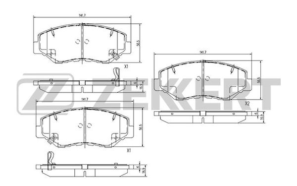 

Колодки тормозные Honda Accord VII 02-, CR-V I, II 99-, Pilot 05- передние дисковые (GDB33