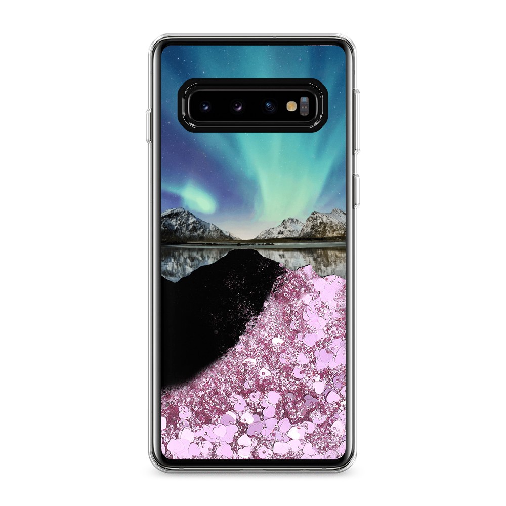 

Чехол Awog на Samsung Galaxy S10 "Горное озеро и сияние", Разноцветный, 27094-1