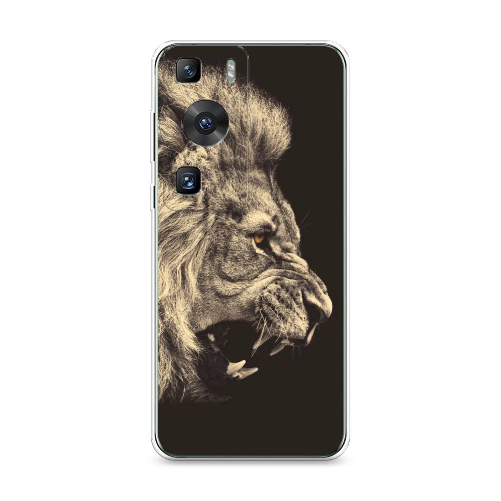 

Силиконовый чехол "Львиный рык 2" на Huawei P60, Прозрачный;черный